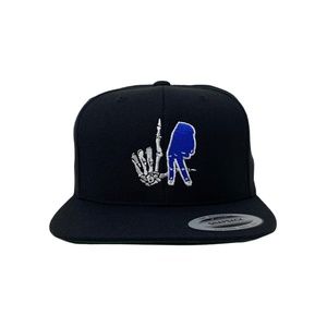 Los Angeles LA Bone Blue Hand Snapback Hat Cap
